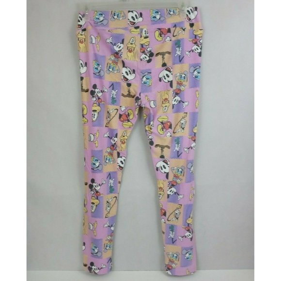 New LuLaRoe Disney Tall & Curvy Leggings Multi-Color With Mickey Mouse & Friends - Picture 3 of 6
